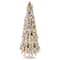5ft. Pre-Lit Snowy Downswept Artificial Christmas Forestree, Clear Lights